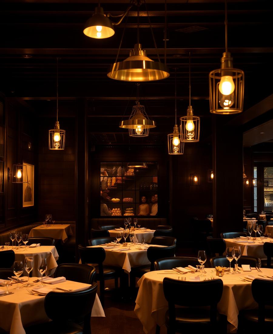 Warm candlelit ATHURA restaurant interior